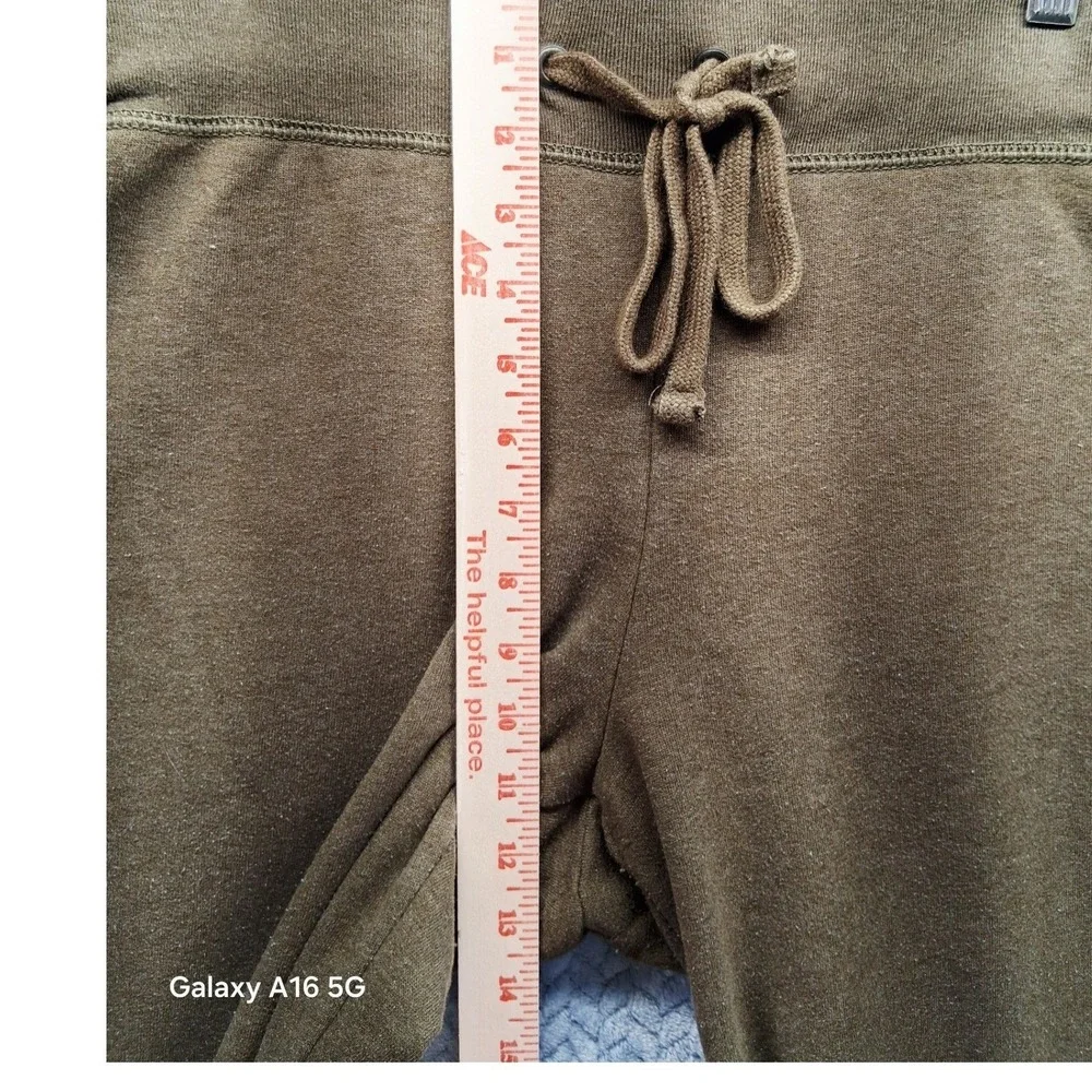 Polo Jeans Co Ralph Lauren Womens Large Olive Green Wide Leg Sweatpants RL Logo‎